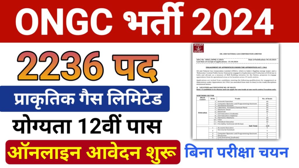 ONGC Vacancy 2024